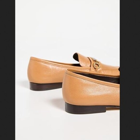 Brand New Tory Burch Sz 8.5 Perrine Loafer Shoes Square Toe Caramel corn 137799 - Picture 2 of 4